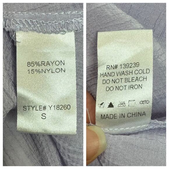 Do + Be Off Shoulder Cropped Ruffle Blouse Lavender Top Spring Summer Size Small - Picture 6 of 6